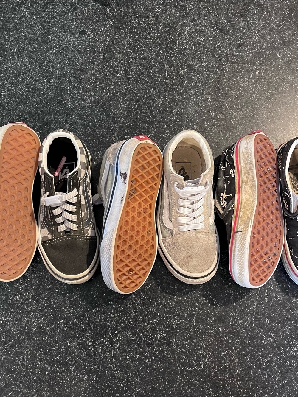Vans Kids' Classic Old Skool Sneakers 10.5 - 3 Pairs